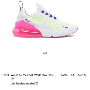 Women’s Nike Air Max 270 White Pink Blast Volt